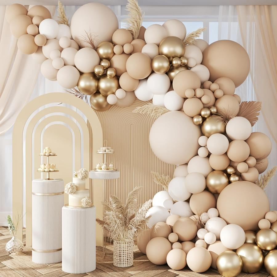 Wedding Supply Kit - 102pcs White Sand Metallic Golden Nude
