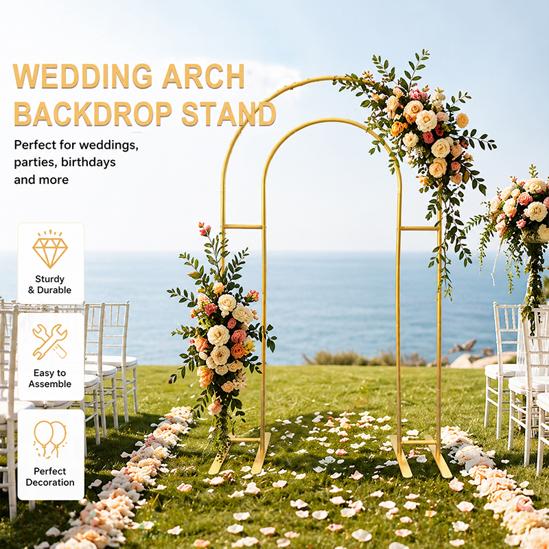 Wedding Support - Open Arch Backdrop Stand, Double Arch