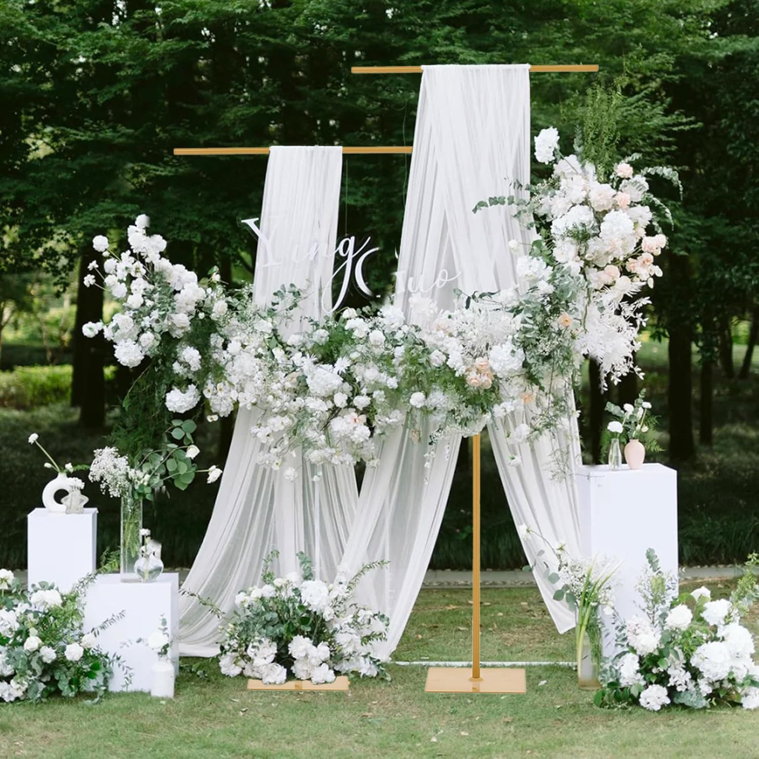 Wedding Support - 4pcs Gold 8FT Backdrop Stand Adjustable