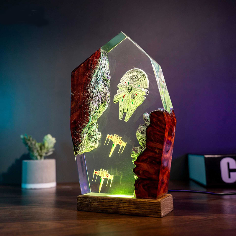 Wedding Party Supply - Table Resin Lamp Universe War Sence