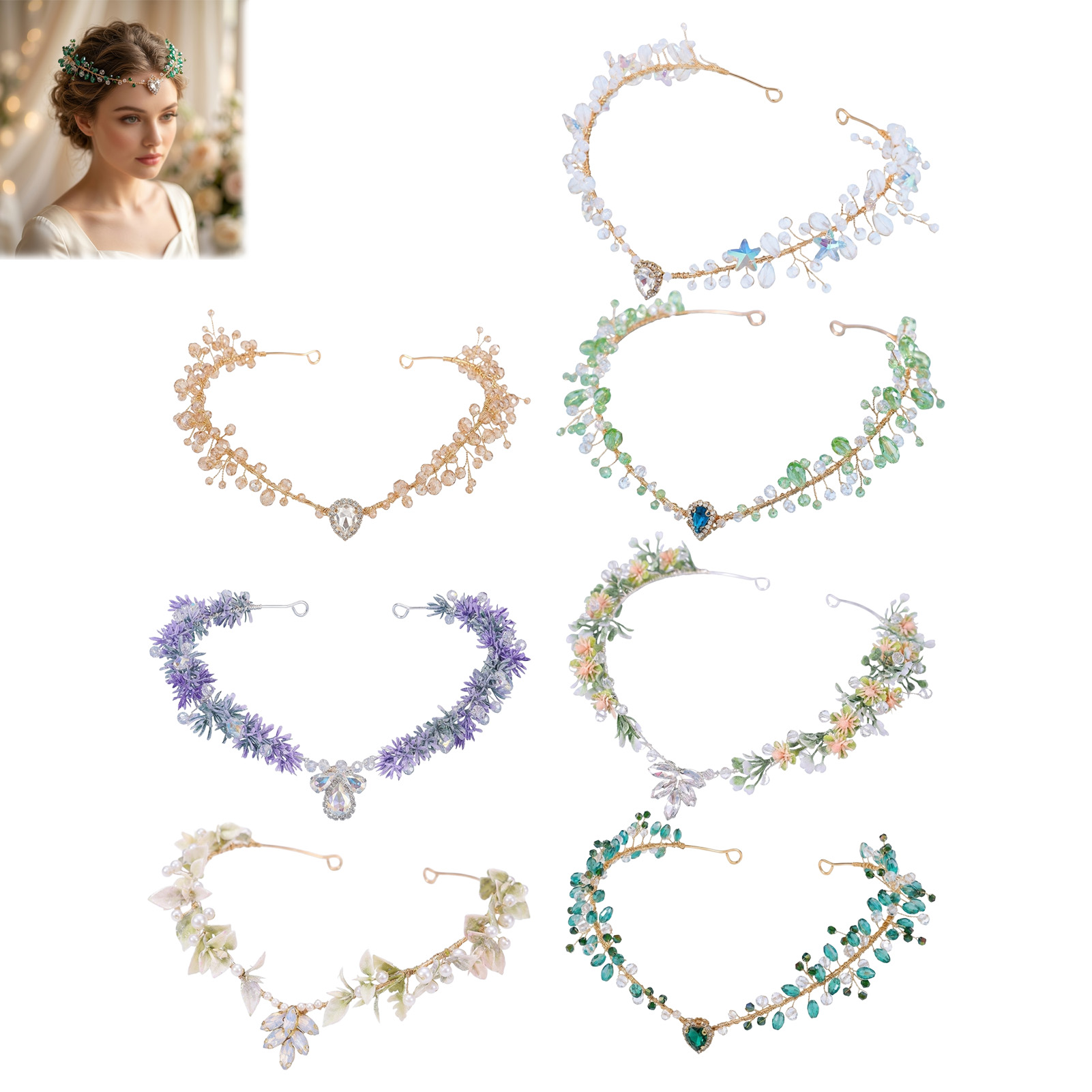 Bridal Hairband Triangular Cry - Wedding Party Supply incelemesi ve fiyatı