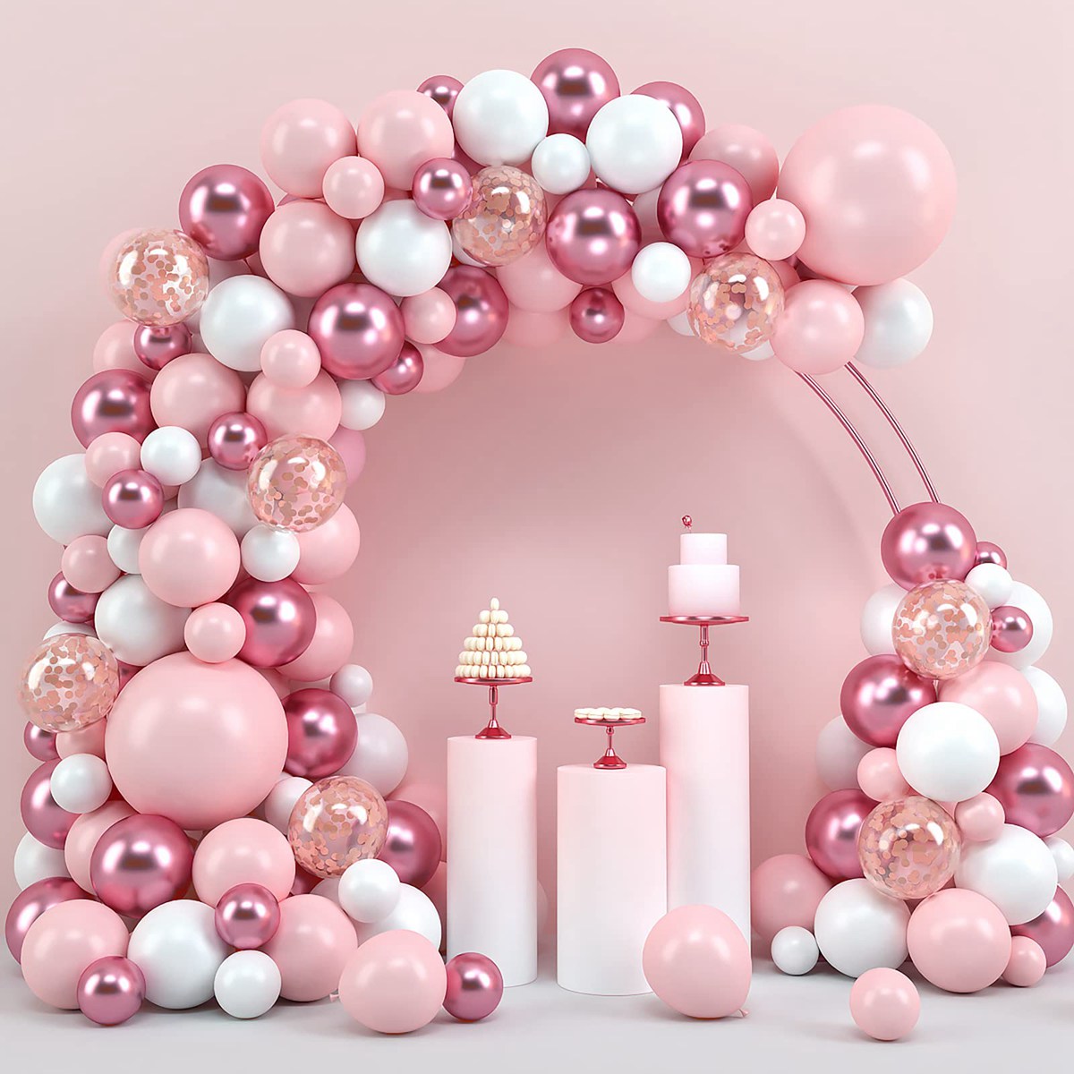 Pink Macaron Balloons Garland  - Wedding Supply Kit incelemesi ve fiyatı