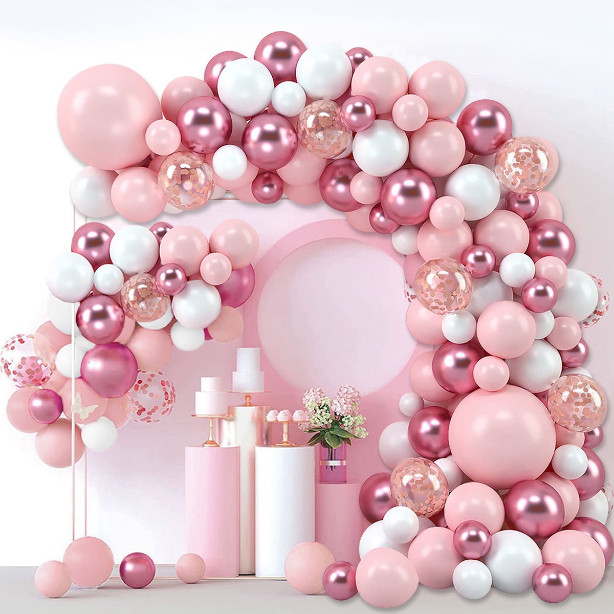 Pink Macaron Balloons Garland  - Wedding Supply Kit incelemesi ve fiyatı