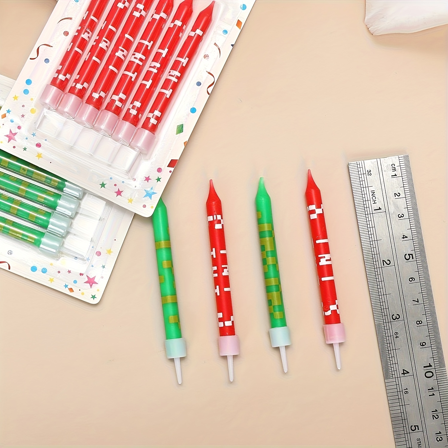 12/24pcs Green Pixel Cake Cand - Unity Candle Set incelemesi ve fiyatı