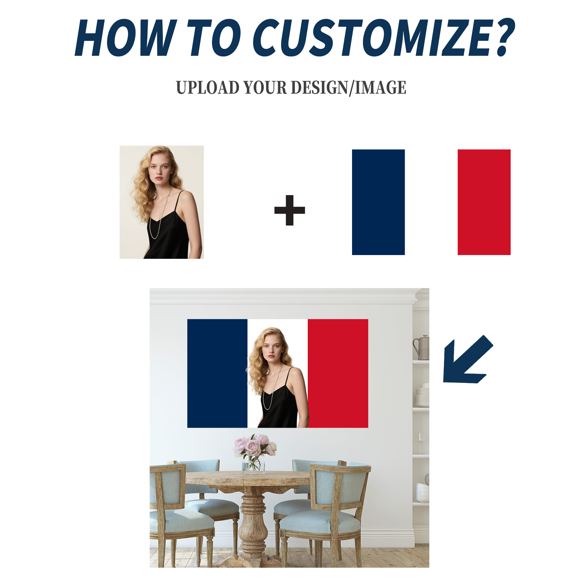 1pc 2D FLAT Personalize France - Wedding Party Supply incelemesi ve fiyatı
