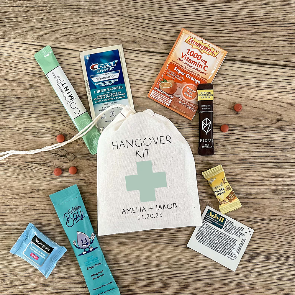 Custom 5Pcs Hangover Kit Cotto - Wedding Supply Kit incelemesi ve fiyatı