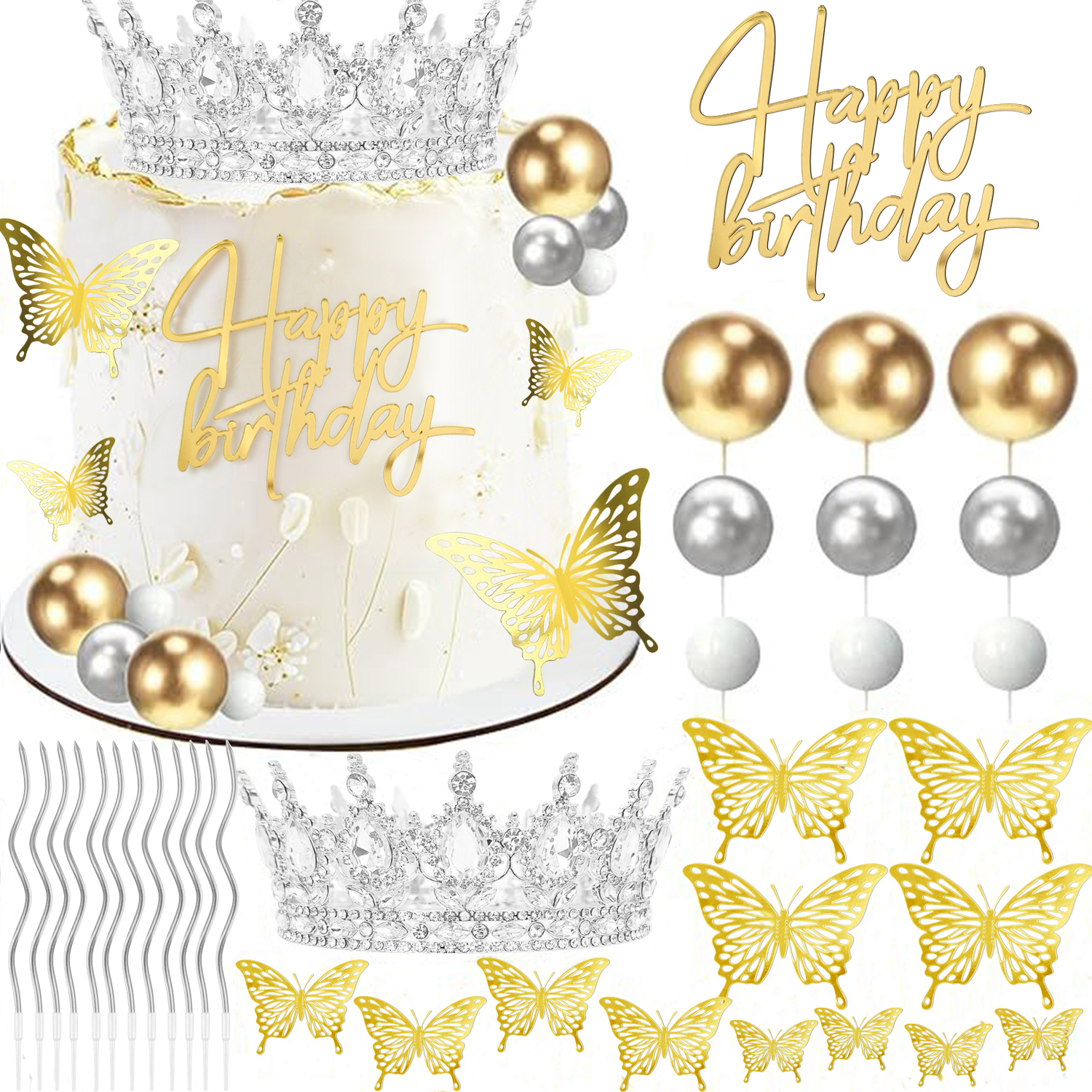 1set Gold Pink Silvery Crown C - Unity Candle Set incelemesi ve fiyatı