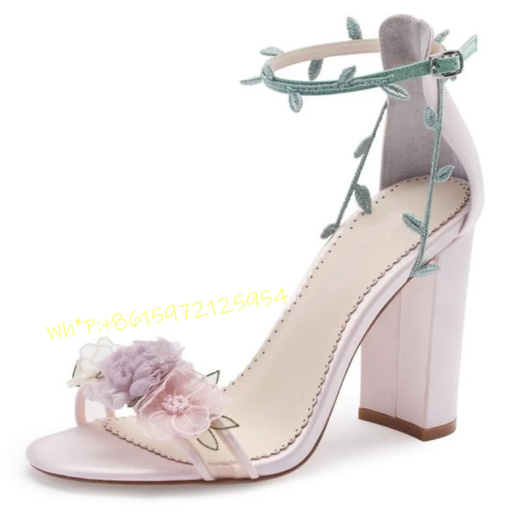 Purple Flowers Thick Heel Sand - Wedding Fx incelemesi ve fiyatı