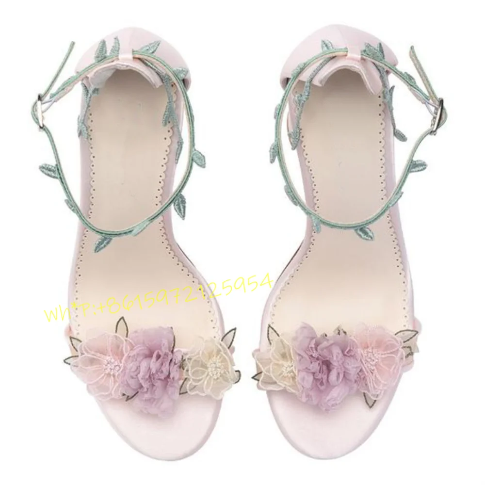 Purple Flowers Thick Heel Sand - Wedding Fx incelemesi ve fiyatı
