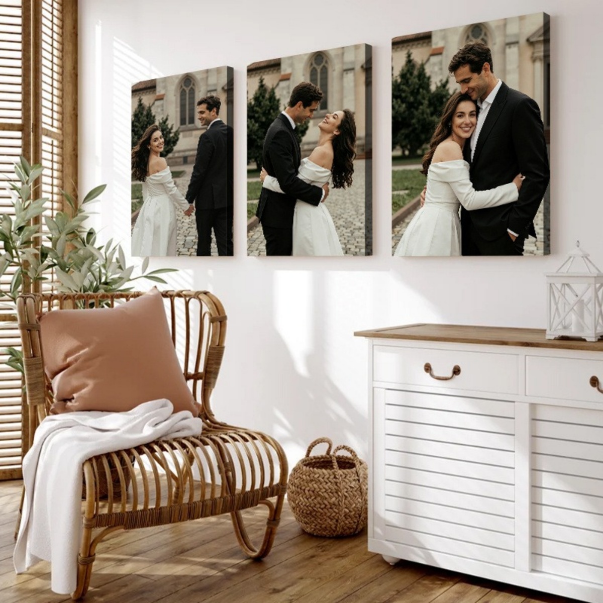 Set of 3 Custom Photo Canvas P - Wedding Party Supply incelemesi ve fiyatı
