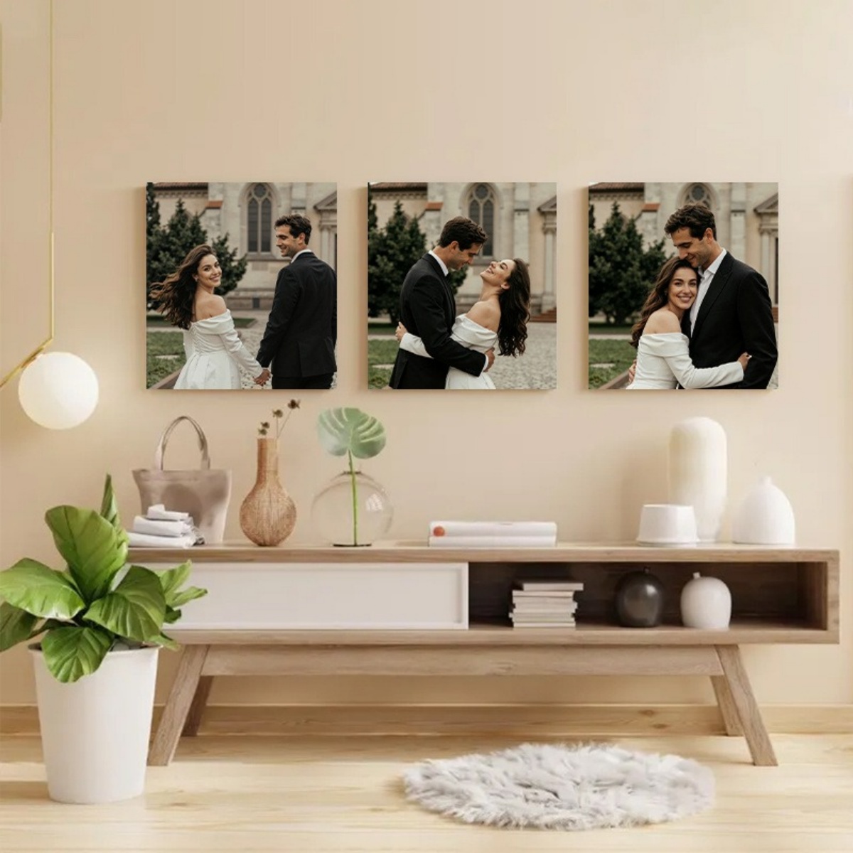 Set of 3 Custom Photo Canvas P - Wedding Party Supply incelemesi ve fiyatı