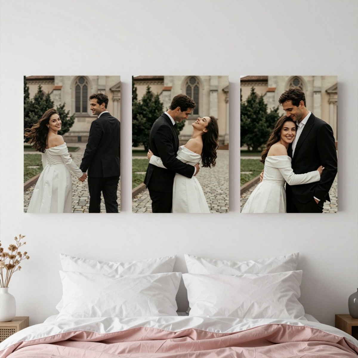 Set of 3 Custom Photo Canvas P - Wedding Party Supply incelemesi ve fiyatı