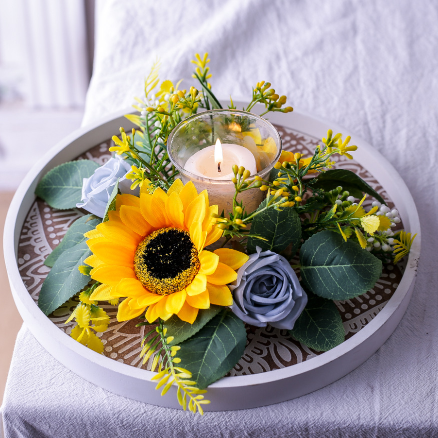 Simulation Sunflower Wreath Ca - Unity Candle Set incelemesi ve fiyatı