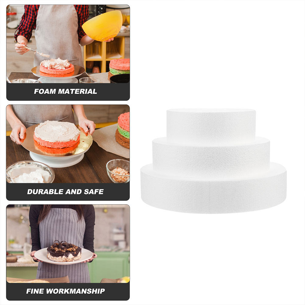 3Pcs Cake Dummy Foam Display W - Wedding Decoration Supply incelemesi ve fiyatı
