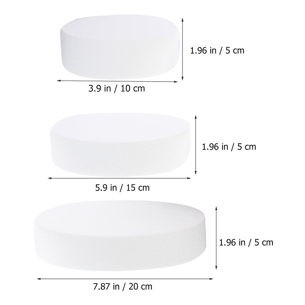 3Pcs Cake Dummy Foam Display W - Wedding Decoration Supply incelemesi ve fiyatı