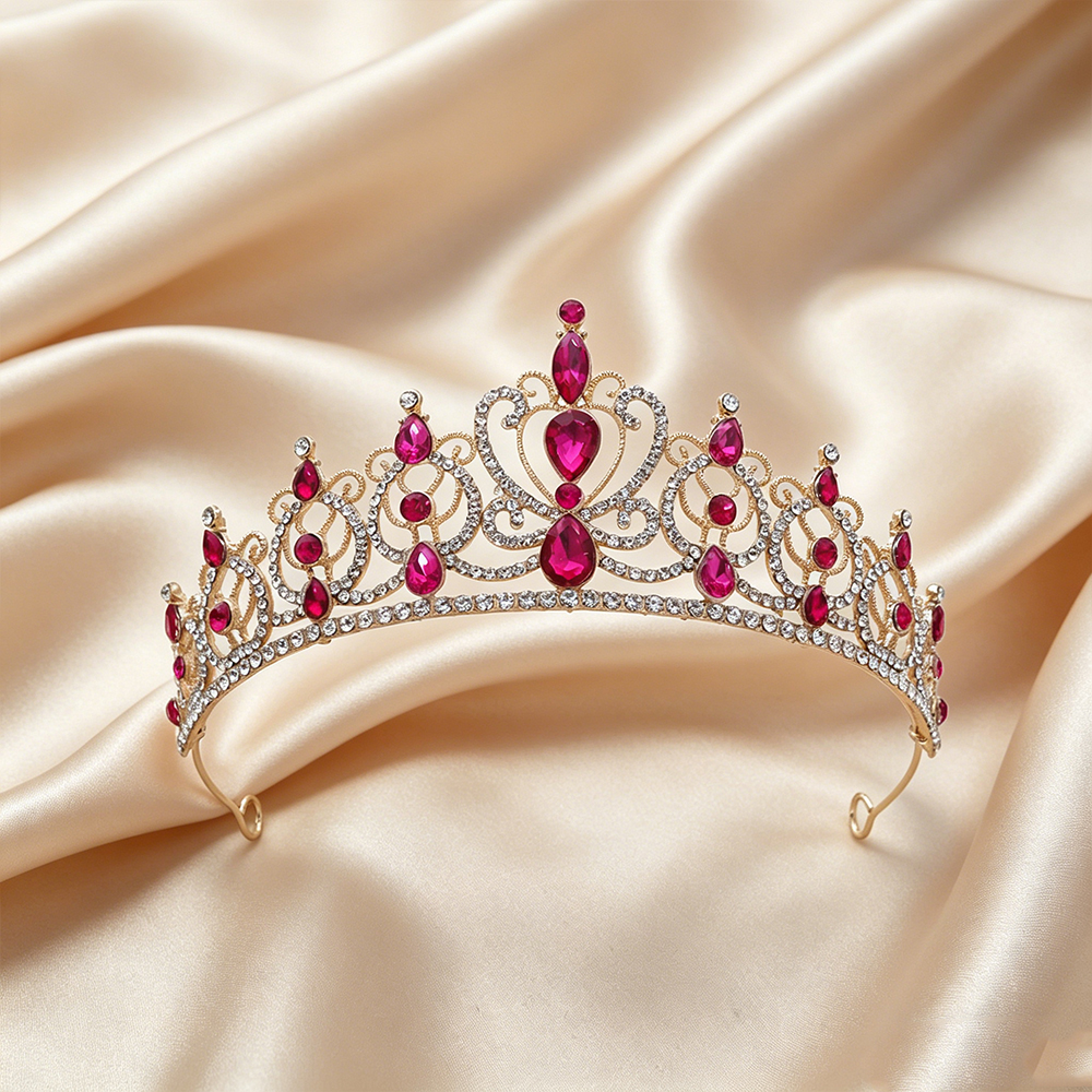 Luxury Vintage Gold Tiara Crow - Wedding Party Supply incelemesi ve fiyatı