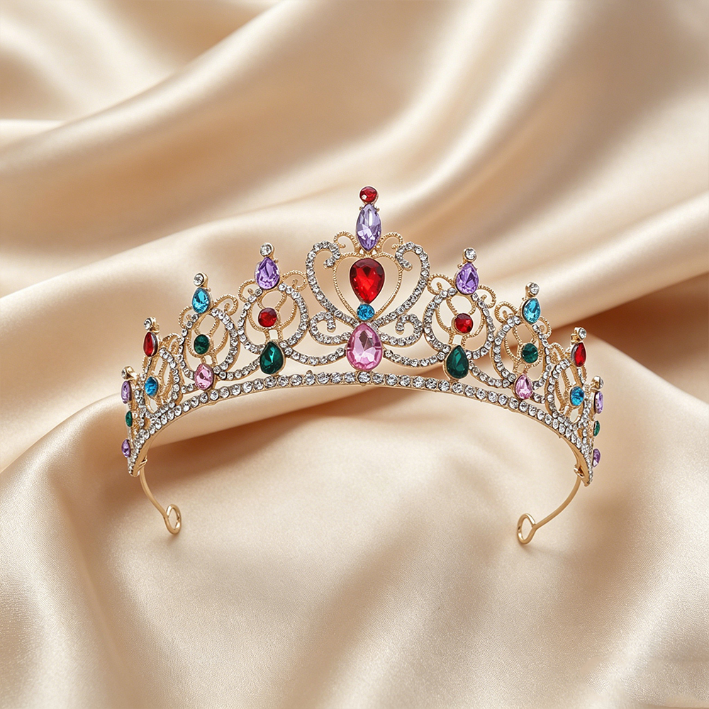 Luxury Vintage Gold Tiara Crow - Wedding Party Supply incelemesi ve fiyatı
