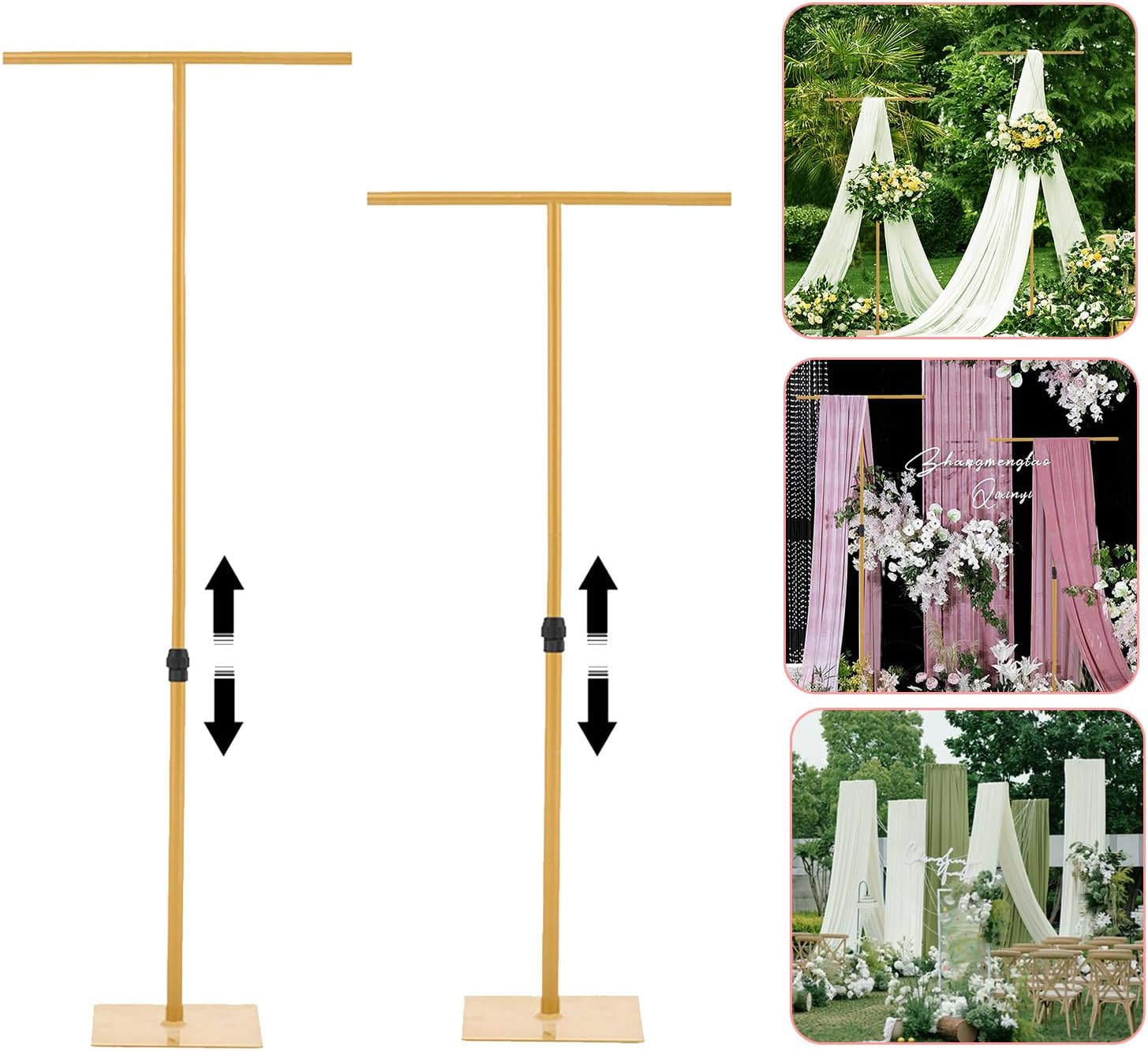 4pcs Gold 8FT Backdrop Stand A - Wedding Support incelemesi ve fiyatı