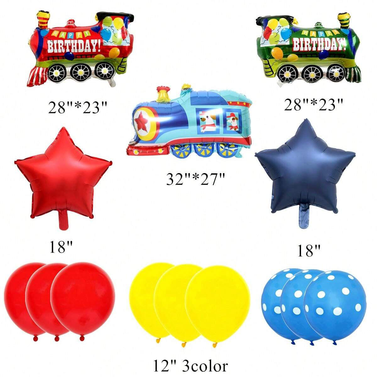 14pcs Train Balloon Kit for Bi - Wedding Supply Kit incelemesi ve fiyatı