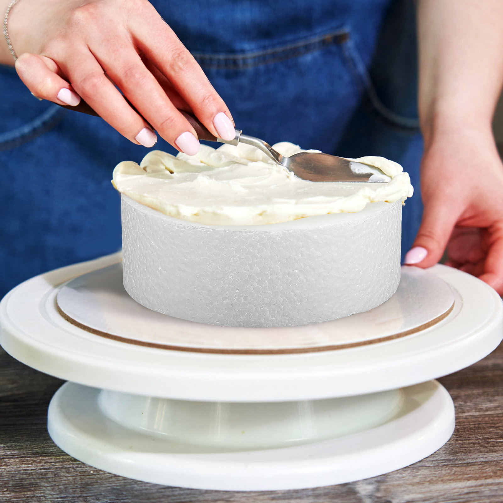 3Pcs DIY Round Cake Dummies Ba - Wedding Decoration Supply incelemesi ve fiyatı