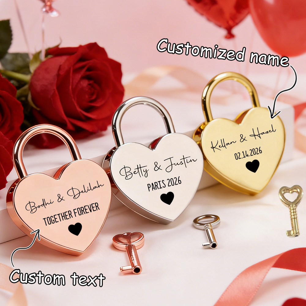Custom Name Heart-Shaped Padlo - Wedding Party Supply incelemesi ve fiyatı