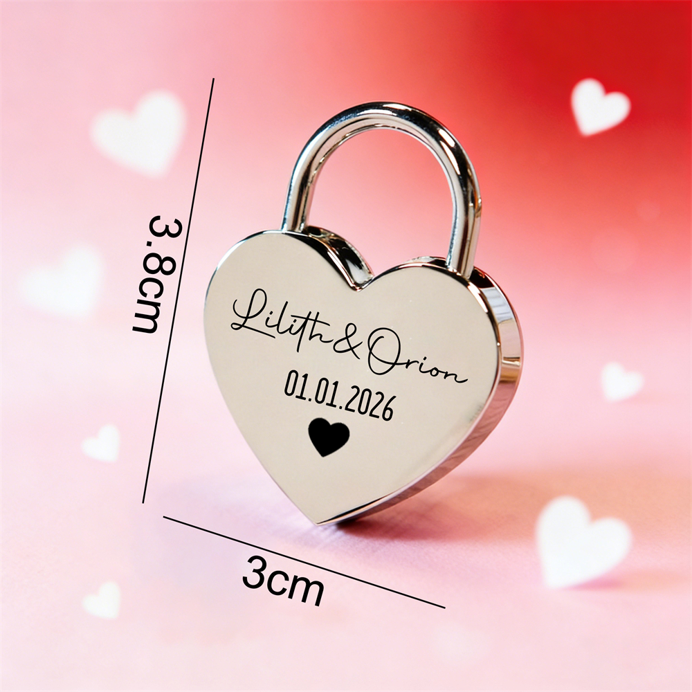 Custom Name Heart-Shaped Padlo - Wedding Party Supply incelemesi ve fiyatı