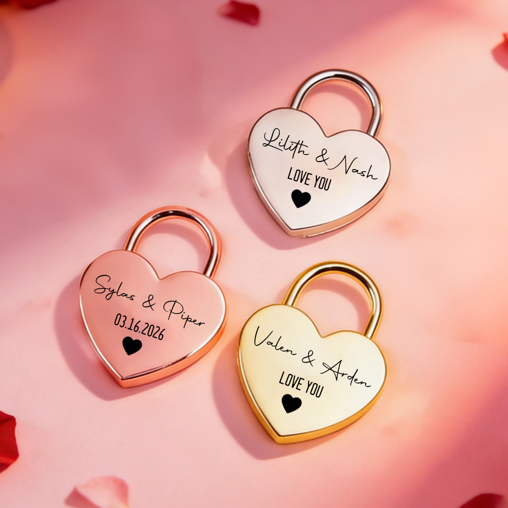 Custom Name Heart-Shaped Padlo - Wedding Party Supply incelemesi ve fiyatı