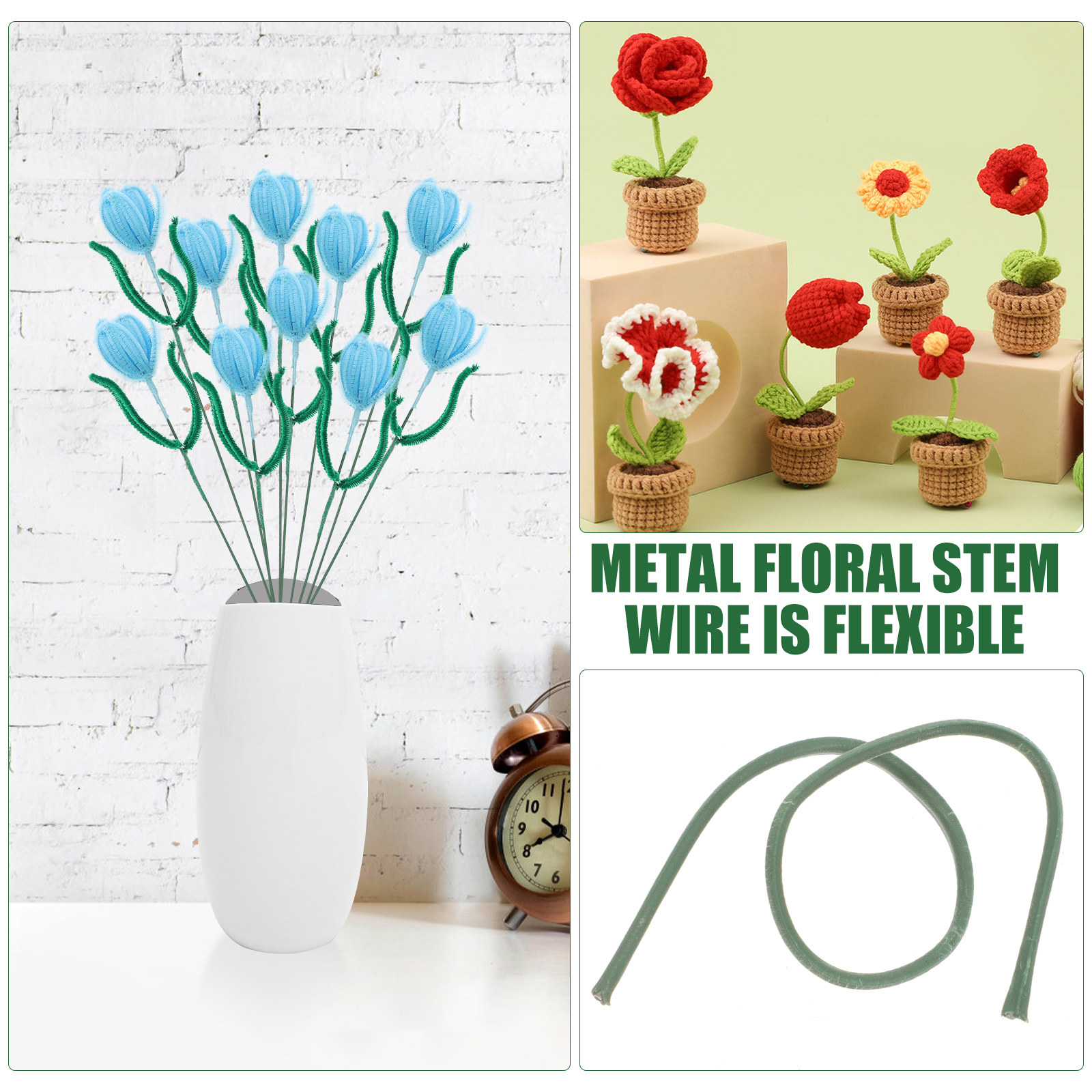 100Pcs Artificial Flower Stems - Wedding Support incelemesi ve fiyatı