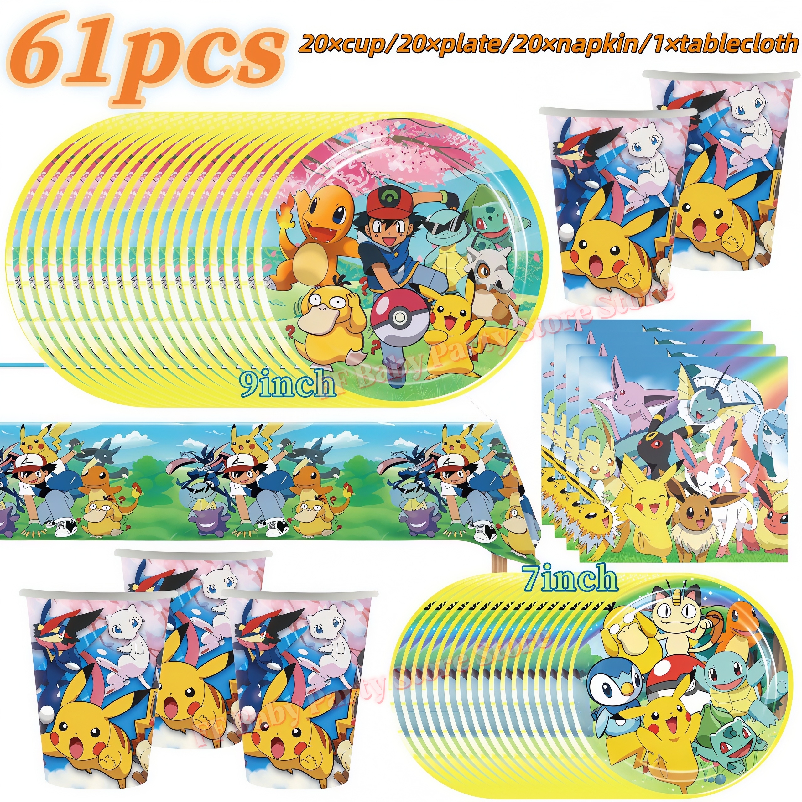 PokeMons Birthday Party Decora - Wedding Supply Kit incelemesi ve fiyatı
