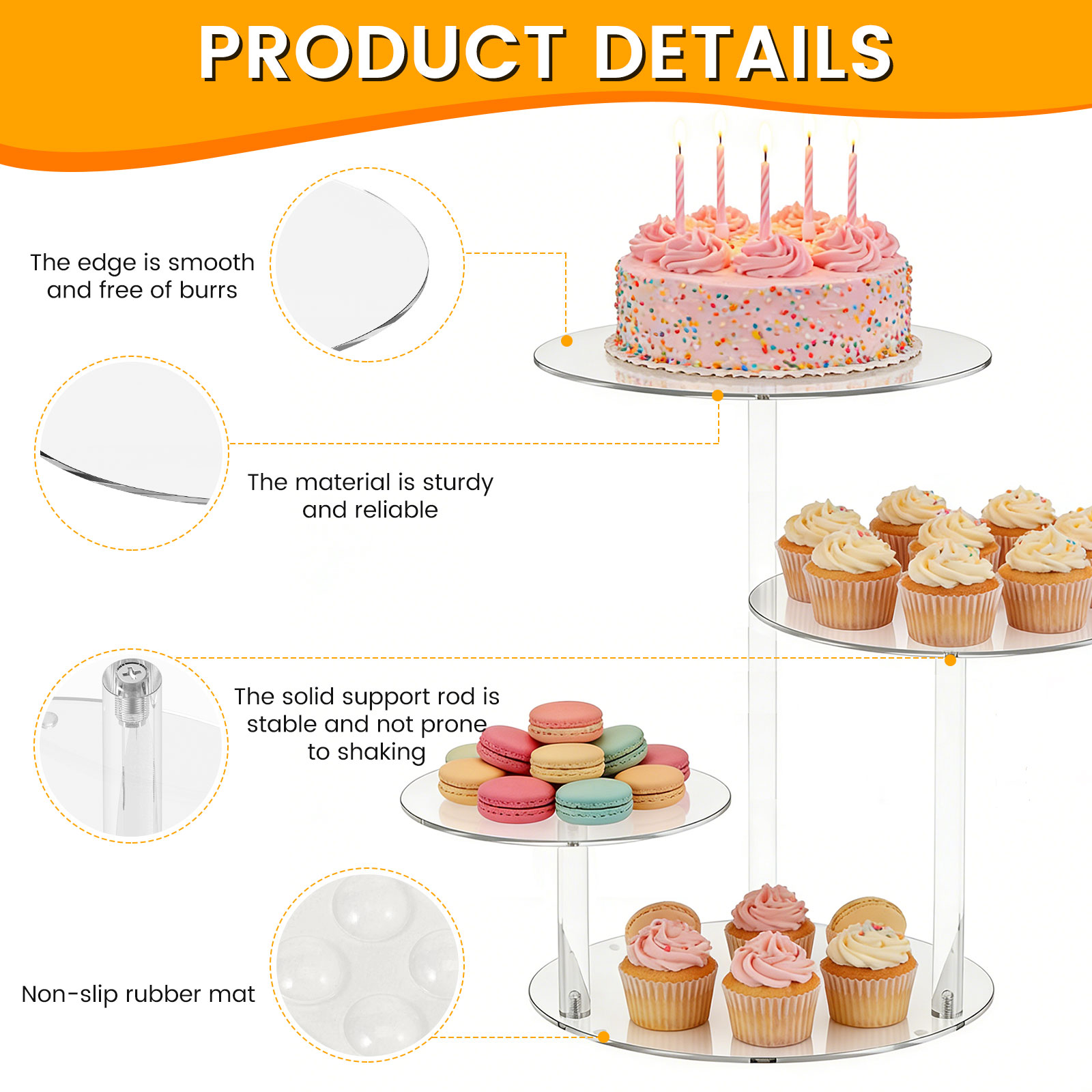 4 Tier Cake Stand Acrylic Tran - Wedding Support incelemesi ve fiyatı