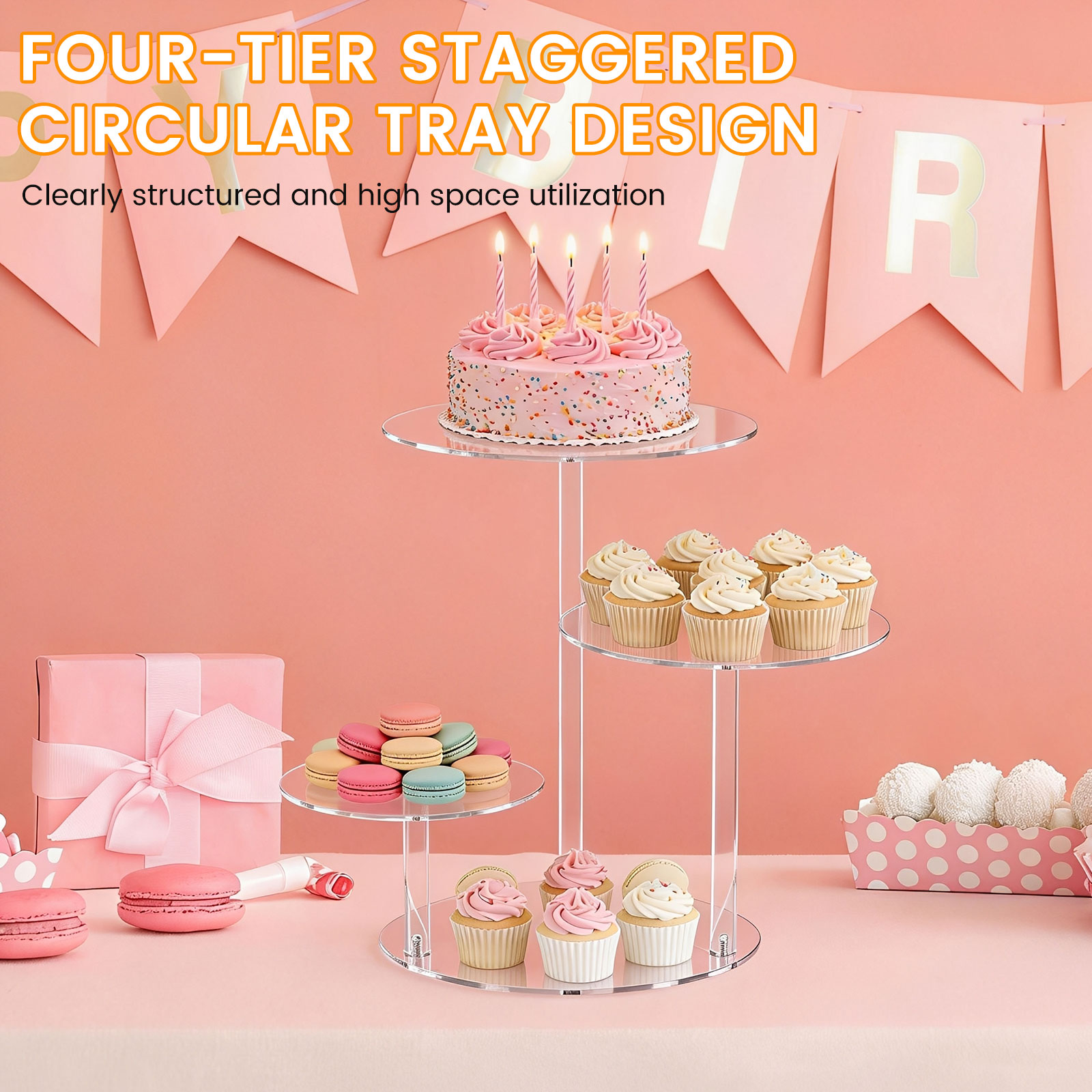 4 Tier Cake Stand Acrylic Tran - Wedding Support incelemesi ve fiyatı