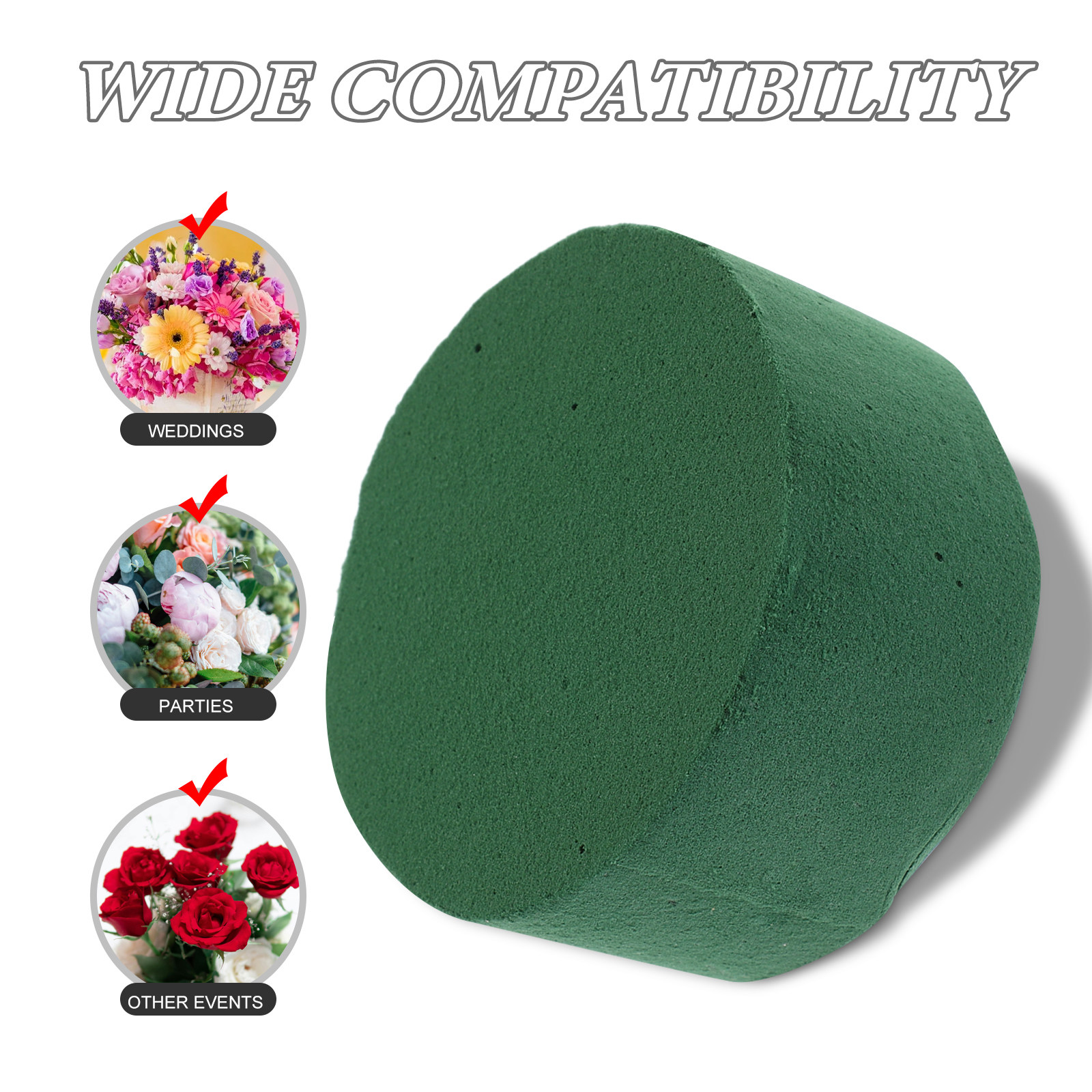 10Pcs Cylindrical Floral Foam  - Wedding Support incelemesi ve fiyatı