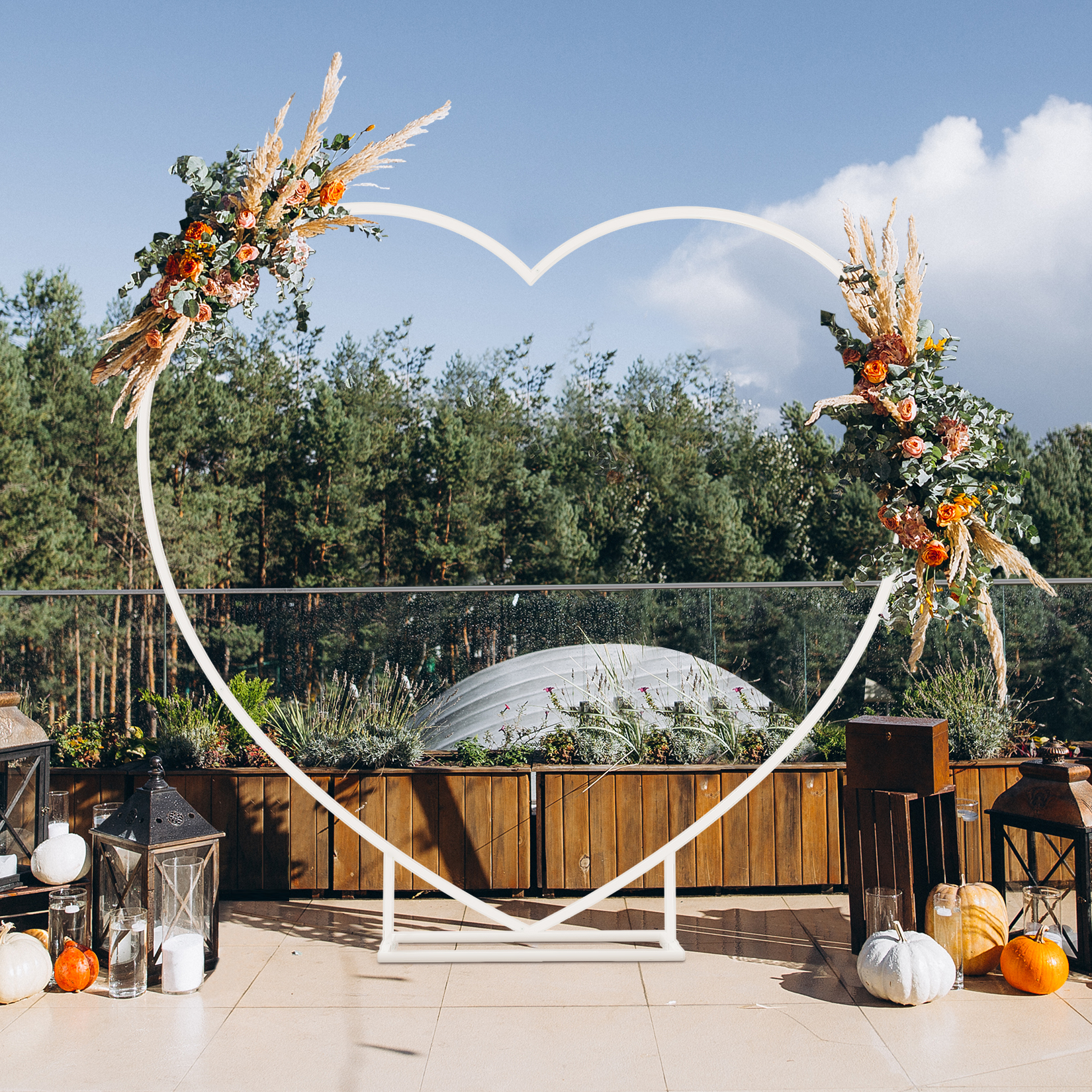 Heart Shaped White Metal Ballo - Wedding Support incelemesi ve fiyatı