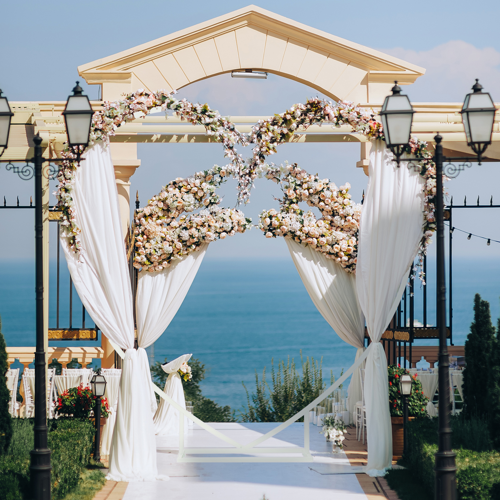 Heart Shaped White Metal Ballo - Wedding Support incelemesi ve fiyatı
