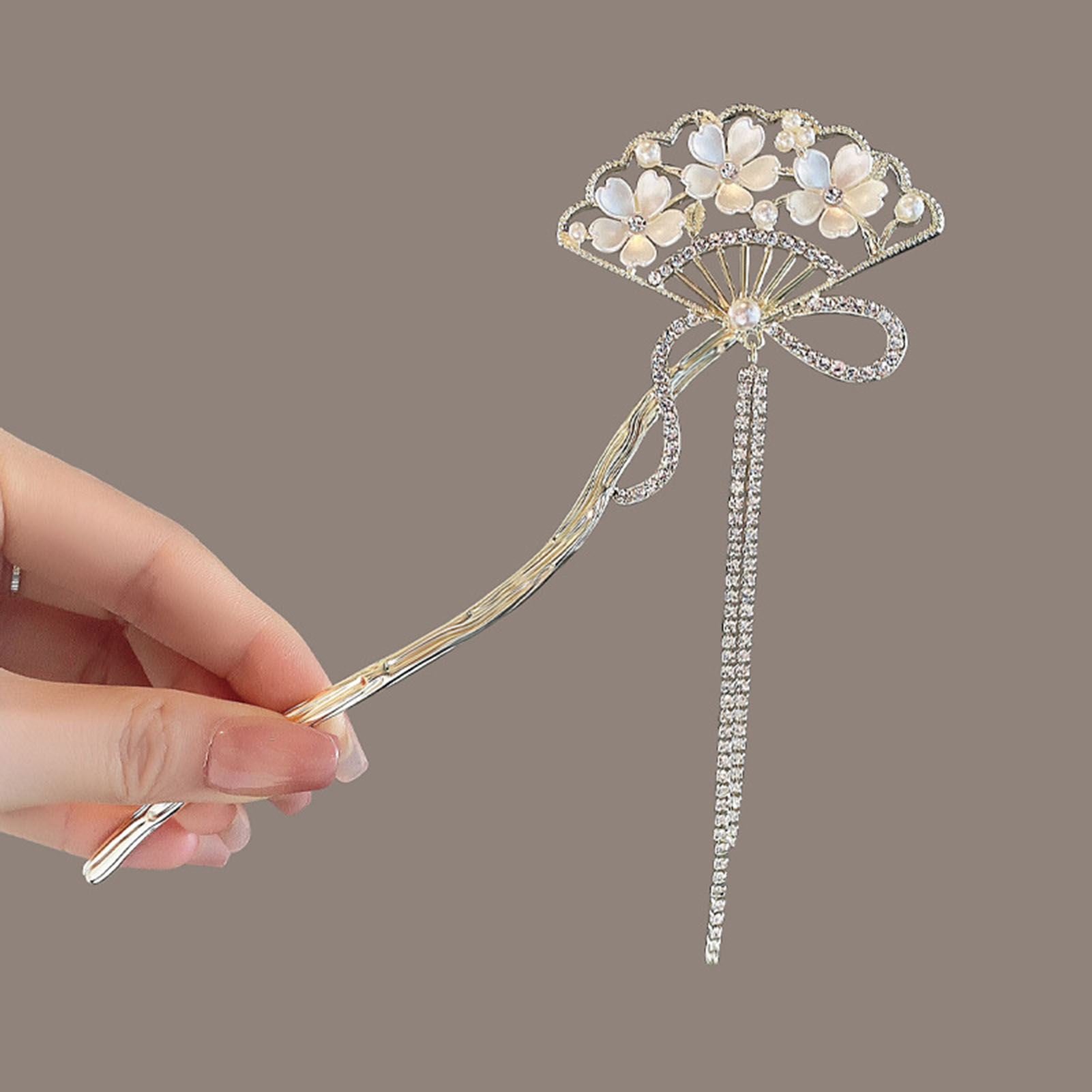 Vintage Flower Fan Shaped Hair - Wedding Decoration Supply incelemesi ve fiyatı