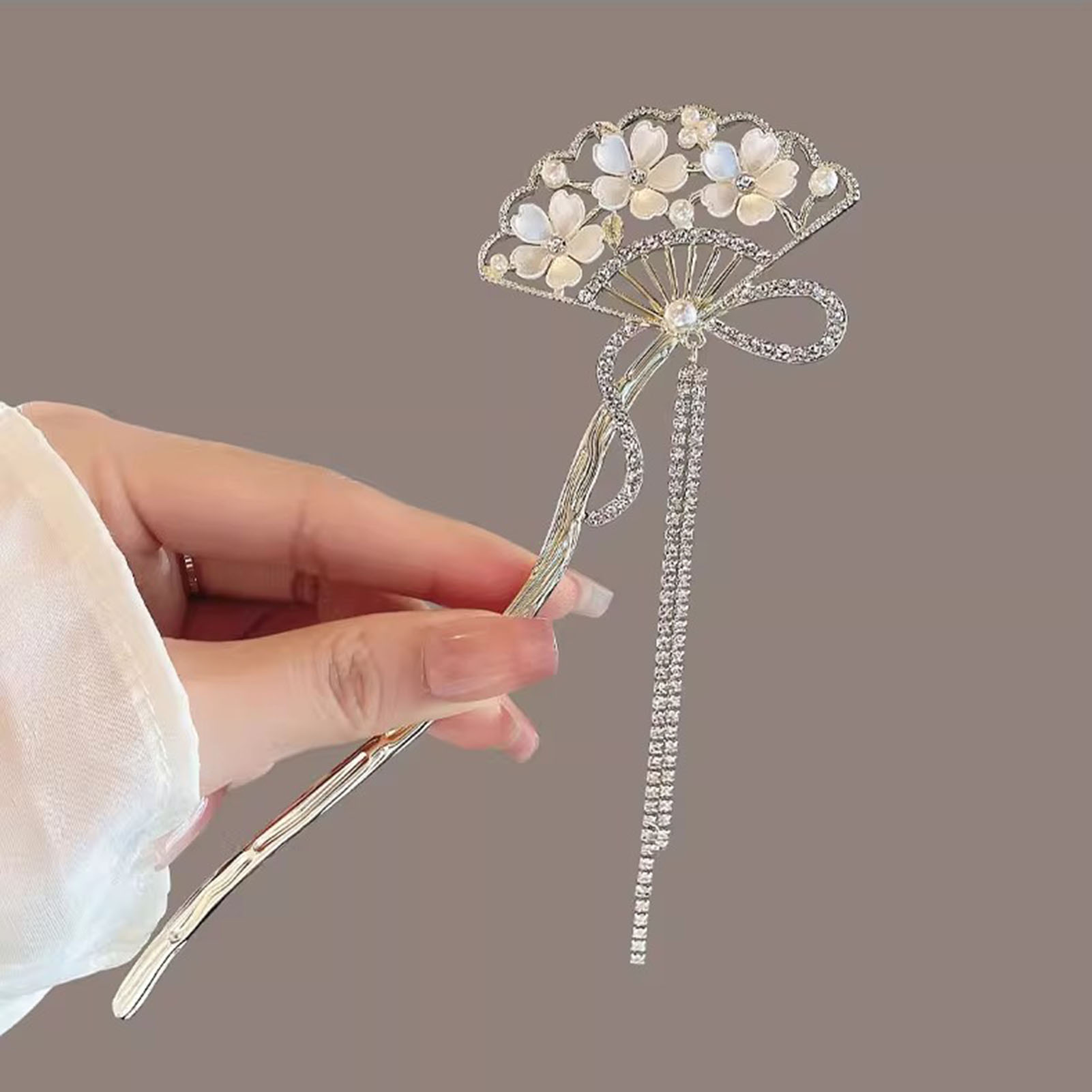 Vintage Flower Fan Shaped Hair - Wedding Decoration Supply incelemesi ve fiyatı